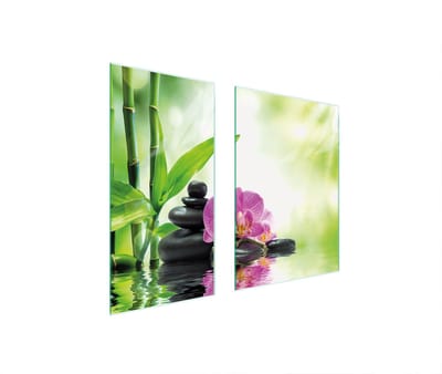 TMK ArtDeko ORCHIDEA - Tempered Glass Beschermer - 75x52 cm - Snijplaat - Kookplaatbekleding