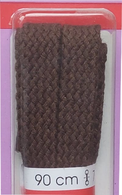 Ronilux Veter - Middel Bruin - Plat - Lengte 90 cm - Breedte 9 mm - Schoenveter