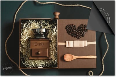Inductie beschermer 60x60 - afdekplaat inductie mat - Dietrix Kookplaat beschermer - Exclusief - Koffie en Chocola - Donkergroen Koffiespullen