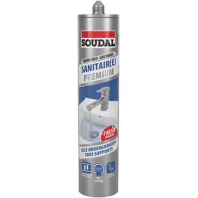 Soudal Silicone Sanitaire Premium Grijs 290ml
