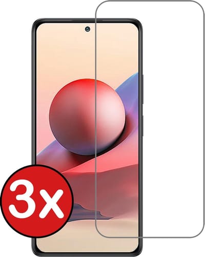 Screenprotector - 3 Stuks - Geschikt voor Xiaomi Redmi Note 10 4G - Extra Sterk - Beschermglas - Gehard Glas - Tempered Glass - Screen Protector
