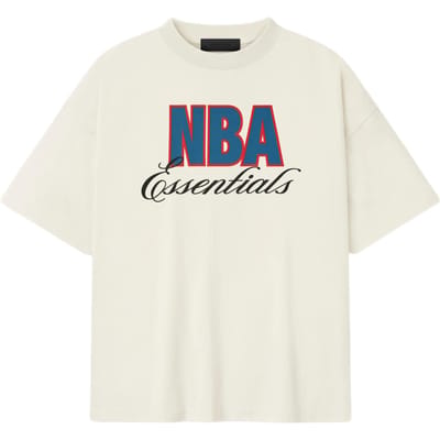 Fear of God Essentials NBA 90s T-shirt Crème Wit Unisex Tops 125NB252202F XS white