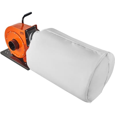 Extracteur de poussière, 1 CV 460 CFM Débit d'air, Extracteur de poussière à roulettes avec sac de collecte de poussière de 21 gallons, Filtration par sac de 2,5 microns, Atelier industriel Mobile