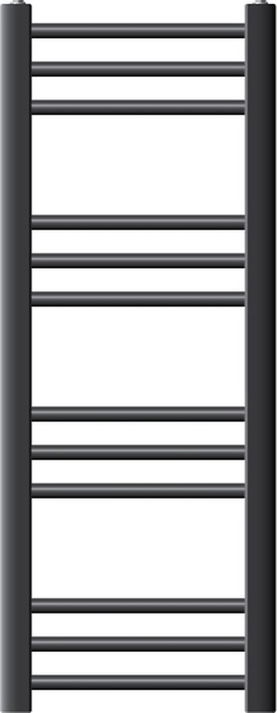 Badkamerradiator Sahara 300x800 mm antraciet recht met zijaansluiting LuxeBath