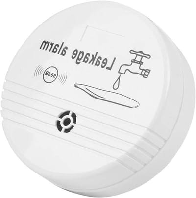 Waterlekalarm - Lekdetector Alarm - Waterschade Voorkomen - Automatische Werking - 9x9x4 cm - Wit