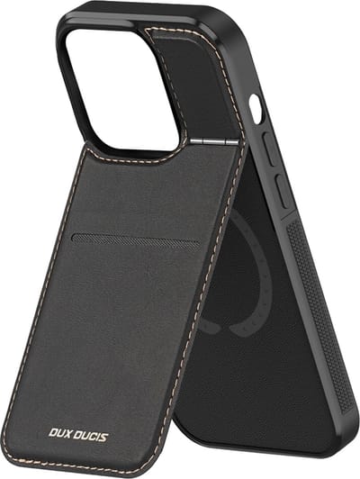 Dux Ducis - Telefoon Hoesje geschikt voor de iPhone 15 Pro - Geschikt voor Magsafe - Back Cover - Rafi Series - Zwart