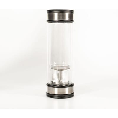 Thee-gescheiden Soakbekers Dubbellaags Glazen Bekers Filter Thee High-end Draagbare Bekers voor Mannen en Vrouwen. 301-400ml zwart