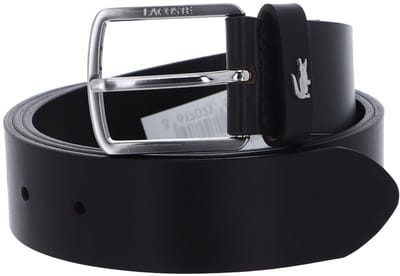 LACOSTE Leren Riem Elegance Plain Leather Belt W85 Marron Donkerbruin
