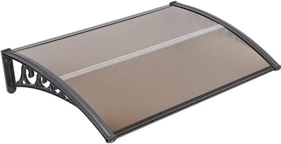 Voordeur Luifel - Regenkap Overkapping - Bescherming Buiten - UV Bestendig Polycarbonaat - 100x150 cm - Bruin
