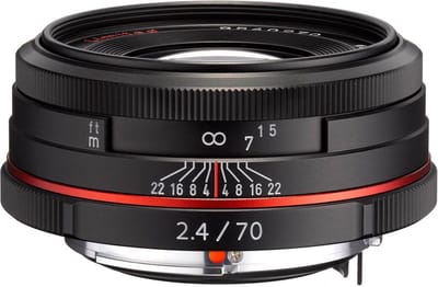 Pentax 70mm F/2.4 HD DA - zwart - geschikt voor een digitale spiegelreflexcamera van Pentax