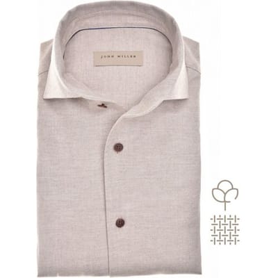 John Miller Overhemd Schiller Flanel Licht Bruin / male