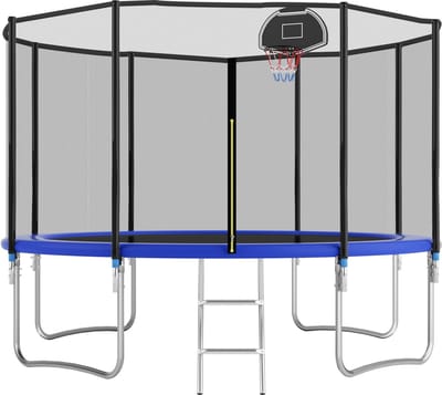 Clruro Trampoline - 366 cm - Met Versterkte Beintraversen - Stabiel Frame