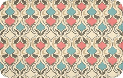 Badmat 80x50 cm - Antislip - Barok - Retro - Kleurrijk - Badmatten voor badkamer - Badkamermat - Douchemat - Badkamer mat