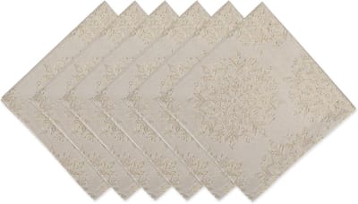 Famanu – Set van 6 kerstservetten van 100% katoen, 20 x 20 inch, onderhoudsvriendelijk, perfect voor feestdagen en diners