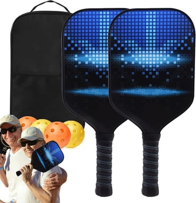 Pickleball Set - Sport Rackets - Sport Spelen - Lichtgewicht Glasvezel - Inclusief Ballen - Blauw