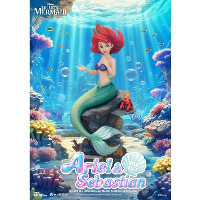 Beast Kingdom The Little Mermaid Master Craft Statue Ariel & Sebastian 42 cm