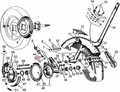 rms speedo driver voor piaggio 150 vespa gl 1961-1964 098652 nieuw