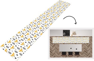 Keukenloper - Loper keuken - Vos - Scandinavisch - Kinderen - Bladeren - Patronen - 300x50 cm - Keukenloper vinyl