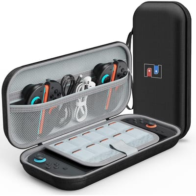 Nintendo Switch beschermhoes Reishoes Hard zwart - Nintendo Switch accessoires, game organizer, consoletas, Eva switch case, JoyCons hoes, kabelopbergruimte, schermbescherming