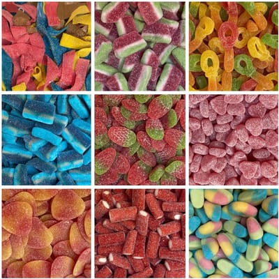 Snoepgoed mix zuur / gesuikerd 900 Gram