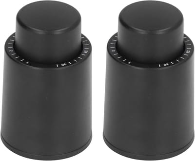 Herbruikbare en lekvrije wijnflesstopper set van 2 - Vacuümsealer met druktype en datumregistratie voor optimale versheid
