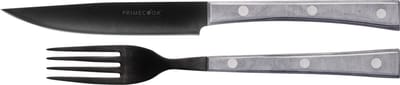 Primecook - Set van vork en scherp mes 13cm - Titan Ecoshield beschermlaag - Paperstone handvat
