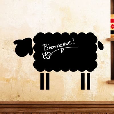 Schoolbord muursticker - uitwisbare zelfklevende muurstickers - SCHAAP 2 - 110x175cm