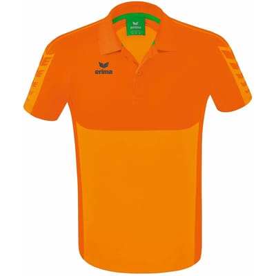 Erima Six Wings Polo Heren - Oranje / New Orange | Maat: S