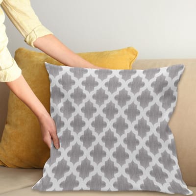ABAKUHAUS Kussenhoes 45x45 cm – Geometrisch Damast, Binnen/Buiten, Rits