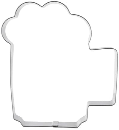 Koekjessnijder Edelstaal Bierpul 10,5 cm - Vormen - Uitsteekvorm - Cookie - Cutter - Uitsteekvormpjes - Koekjes - Bakken