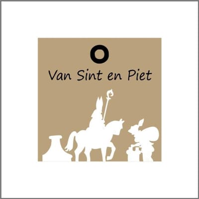 Luxe cadeau kaartjes - Sinterklaas Label - Bloemenkaartje - 20 stuks - Cadeau Kaartjes 7 x 7 cm - Met Boorgaatje