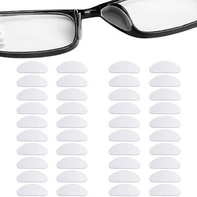 Dailygoods- Neuspads Siliconen - Zelfklevend - Antislip - Bril Pads - 20 Paar - D-type Ontwerp - Zacht en Comfortabel - Brilpolsters