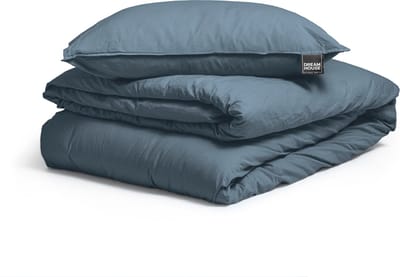 Dreamhouse Dekbedovertrek Stone Washed Blauw - Eenpersoons 140 x 200/220 cm + 1 kussensloop