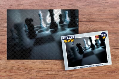 Puzzel Een schaakbord met vele stukken - Legpuzzel - Puzzel 1000 stukjes volwassenen