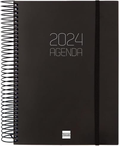 Professionele Agenda 2024 - Dagoverzicht Januari t/m December - Zwart Spiraalgebonden