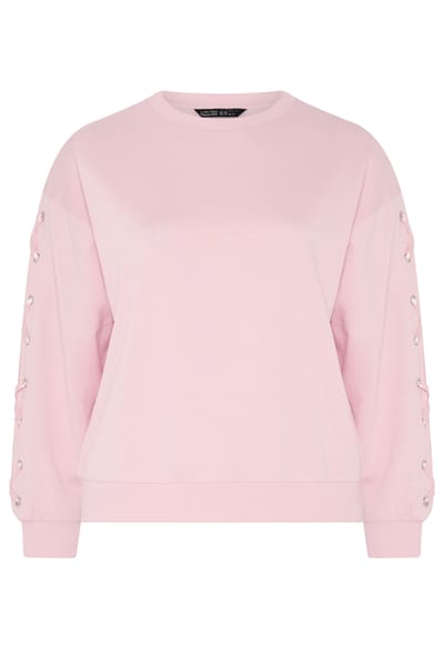 Limited Collection Roze Sweatshirt Met Oogjes En Veter Size 38