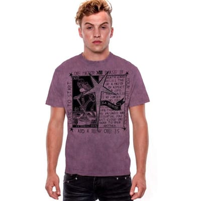 Outer Vision T-shirt - La Morte mannen T-shirt - S tot 3XL - voor Mannen - lila