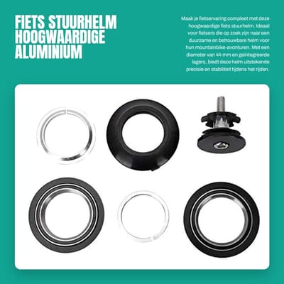 Dailygoods- Stuur 44 mm - Aluminium Legering - Hoogwaardige Lagere - Fietsaccessoire - Duurzaam - Geschikt voor Buitenactiviteiten - Fiets