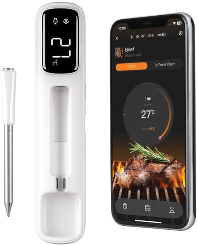 CLGP® Vleesthermometer Draadloos - Kerntemperatuurmeter Bluetooth - BBQ Accessoires