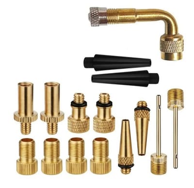 WiseGoods Premium Ventiel Adapter Set 15 Stuks - Fiets Accessoires Voor Fietsband - Compressor En Luchtpomp Met Verloopnippels