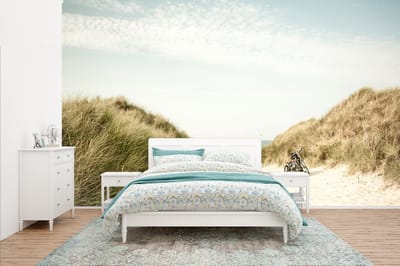 Behang - Fotobehang Strand - Duin - Lucht - Breedte 400 cm x hoogte 240 cm