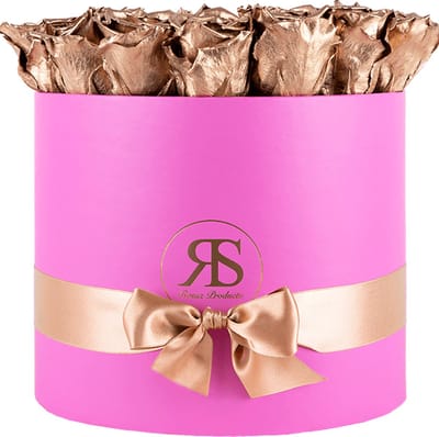Rosuz Rozenbox Ciara met gouden rozen - This love is golden! Het perfecte sorry cadeau - Sorry cadeautjes voor haar - Sorry bloemen
