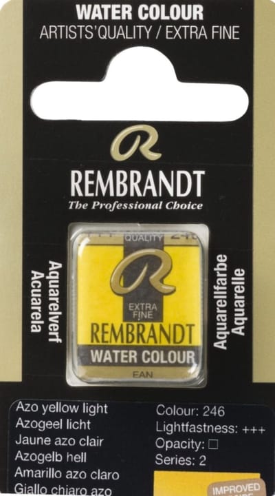 Rembrandt water colour napje Azo Yellow Light (268)