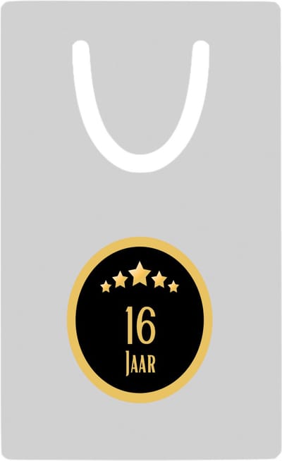Hacebo® - 16 jaar metalen boekenlegger - iemand die 16 jaar is geworden of 16 jaar lang een relatie hebben of getrouwd zijn - verjaardagscadeau - verjaardag - cadeau - kado - geschenk - gift Bladwijzer boekenleggers - 7.6 cm x 5cm