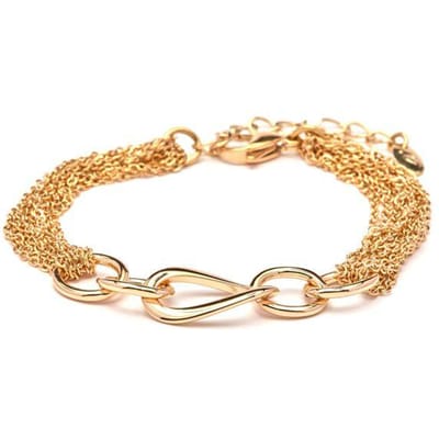 Luxenter Armband met schitterende zirkonia, afgewerkt in 18 karaats geelgoud - Hidvis