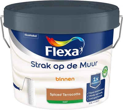 Flexa - Strak Op De Muur Binnen Mat - Spiced Terracotta - Mengverf - 2,5 L