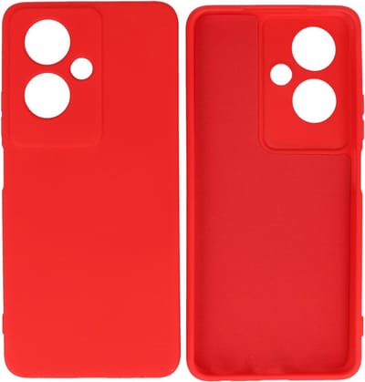 Hoesje Geschikt voor OPPO A79 5G - Fashion Telefoonhoesje Backcover - Siliconen Hoesje - Rood