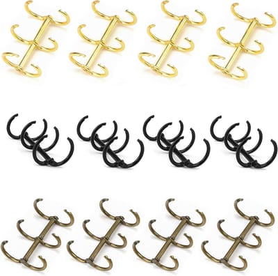 Kleurige Boekringen Set van 12 Stuks, 15mm Open Drie Ring Binder Ringen voor Scrapbook, Notitieboek en Fotoalbums