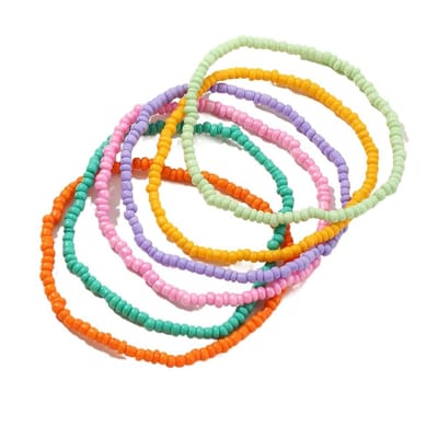 Allecto - Bohemian Enkelbandjes - Handgemaakte Beaded Anklets - Kleurrijke Set - Voor Dames - Stijlvolle Accessoires - Geschikt voor Feestjes - Mul...