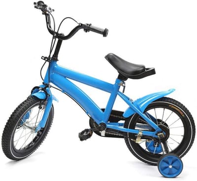14 Inch Kinderfiets voor Jongens en Meisjes met Steunwielen en Handrem - Veilig en Duurzaam